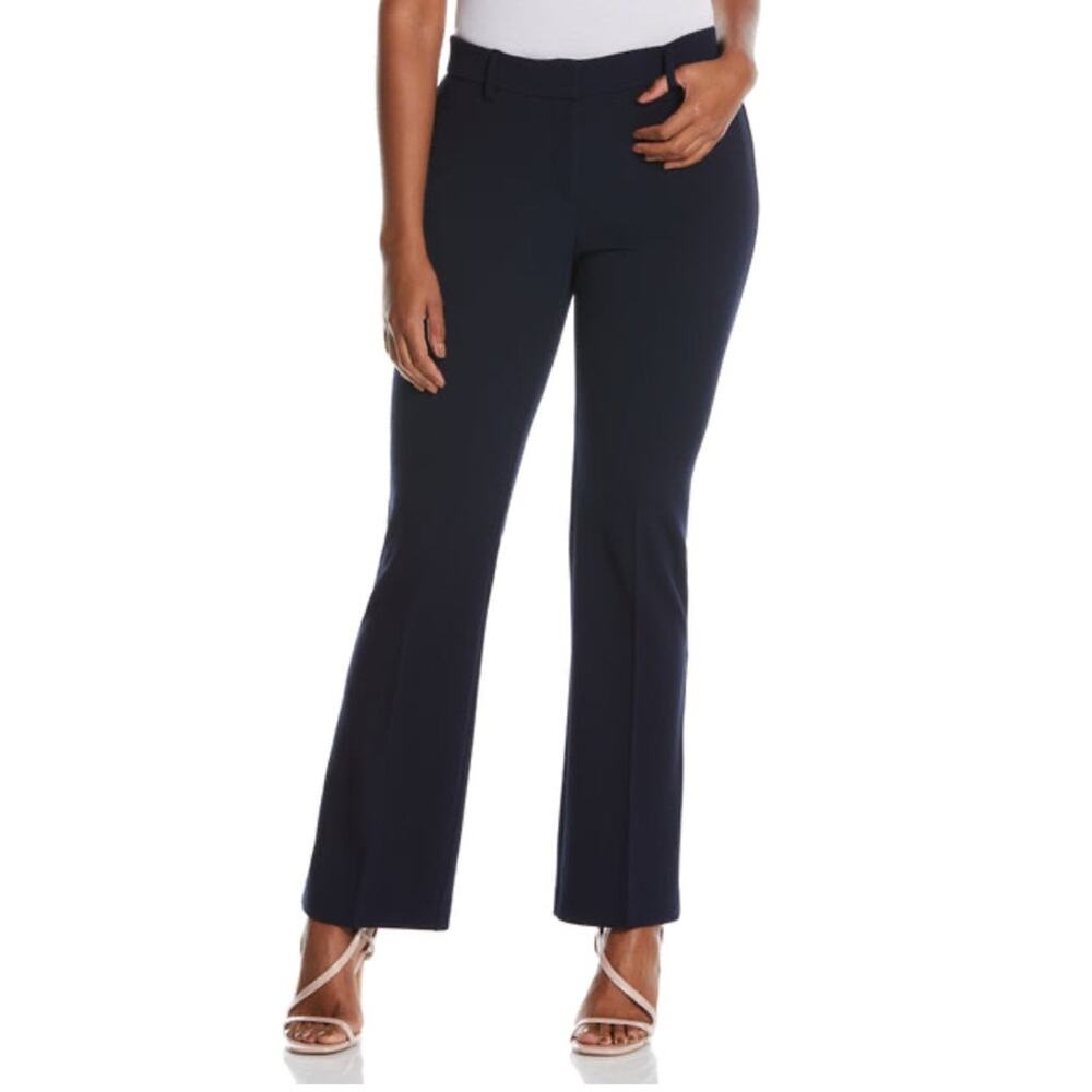 RAFAELLA • Black Classic Leg Dress Pants Slacks